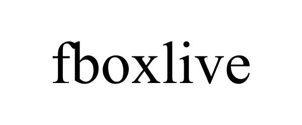 Trademark Logo FBOXLIVE