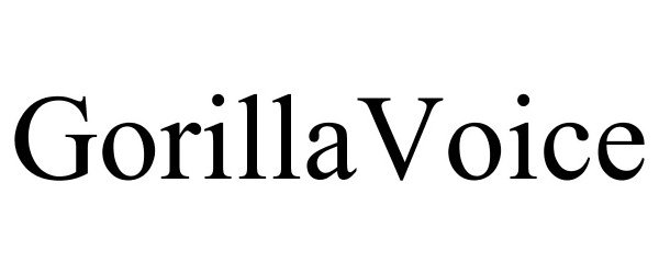 Trademark Logo GORILLAVOICE