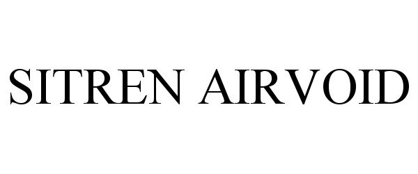 Trademark Logo SITREN AIRVOID
