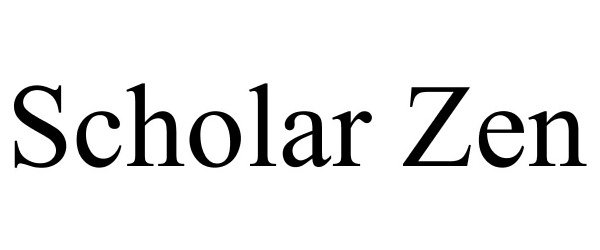 Trademark Logo SCHOLAR ZEN