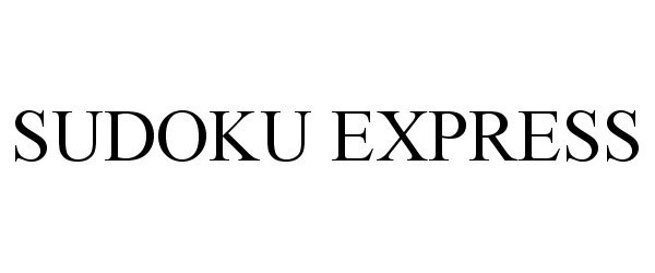 Trademark Logo SUDOKU EXPRESS