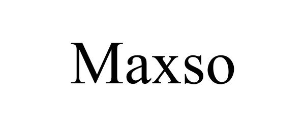 Trademark Logo MAXSO