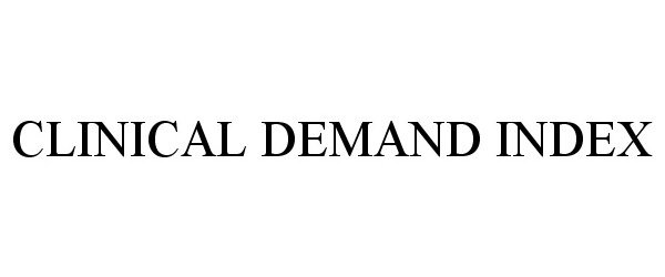  CLINICAL DEMAND INDEX