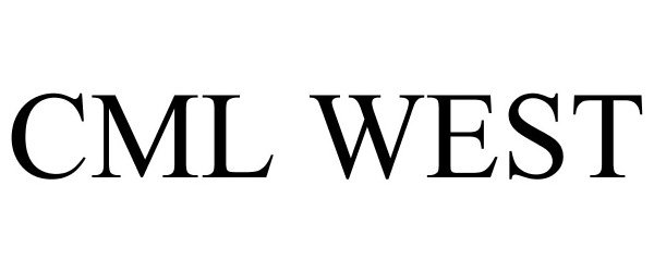 Trademark Logo CML WEST