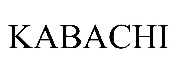Trademark Logo KABACHI