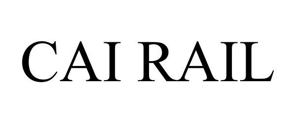 Trademark Logo CAI RAIL