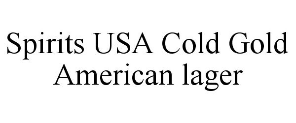  SPIRITS USA COLD GOLD AMERICAN LAGER