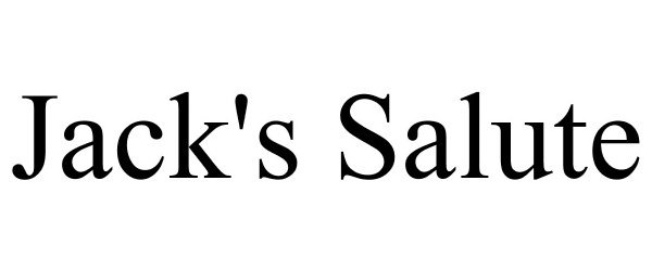 Trademark Logo JACK'S SALUTE