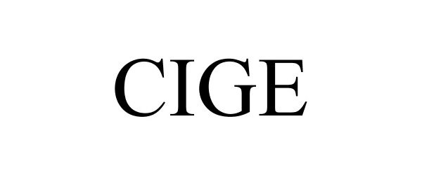 Trademark Logo CIGE