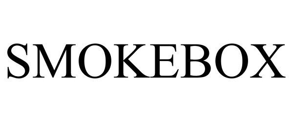 Trademark Logo SMOKEBOX