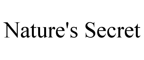 Trademark Logo NATURE'S SECRET