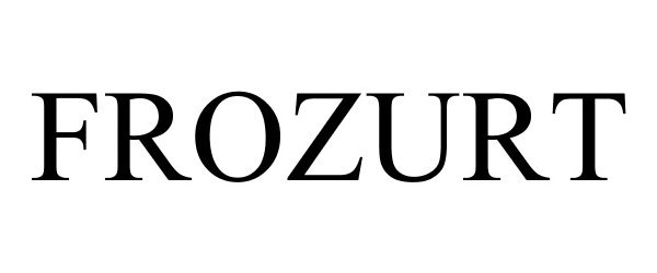 Trademark Logo FROZURT