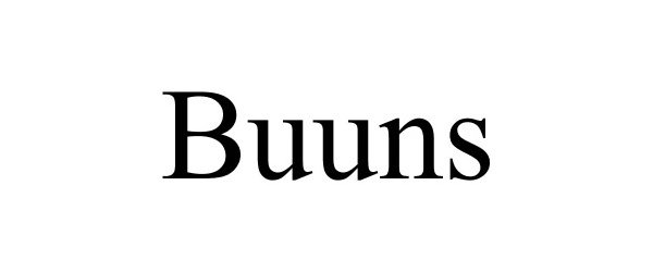 Trademark Logo BUUNS