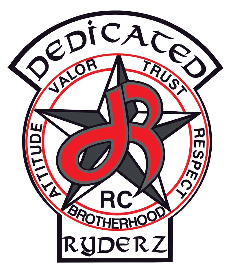 Trademark Logo DEDICATED RYDERZ RC VALOR TRUST ATTITUDE BROTHERHOOD RESPECT DR
