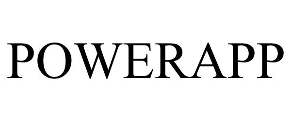Trademark Logo POWERAPP