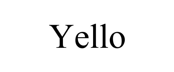 Trademark Logo YELLO