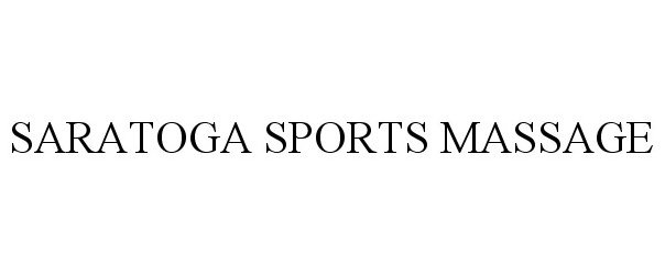  SARATOGA SPORTS MASSAGE