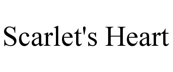 Trademark Logo SCARLET'S HEART