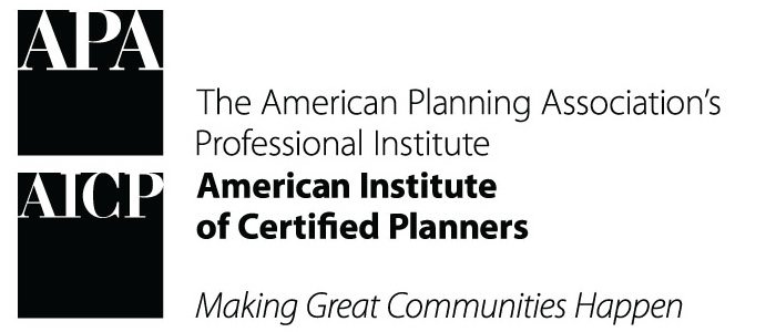  APA AICP THE AMERICAN PLANNING ASSOCIATION'S PROFESSIONAL INSTITUTE AMERICAN INSTITUTE OF CERTIFIED PLANNERS MAKING GREAT COMMUN