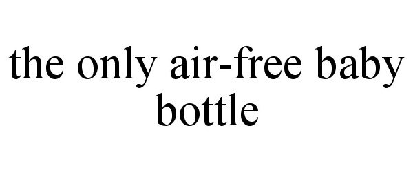 Trademark Logo THE ONLY AIR-FREE BABY BOTTLE