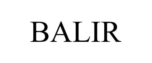 Trademark Logo BALIR