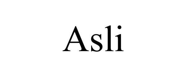 Trademark Logo ASLI