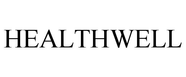 Trademark Logo HEALTHWELL
