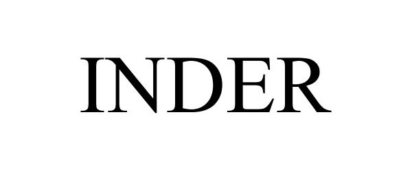 Trademark Logo INDER