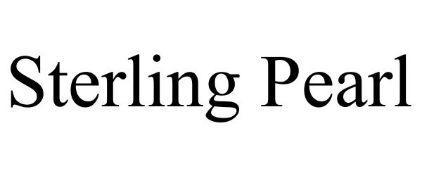 Trademark Logo STERLING PEARL