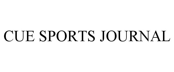 Trademark Logo CUE SPORTS JOURNAL