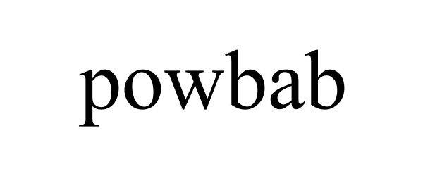Trademark Logo POWBAB