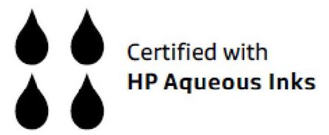 Trademark Logo CERTIFIED WITH HP AQUEOUS INKS