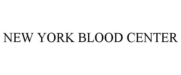 Trademark Logo NEW YORK BLOOD CENTER