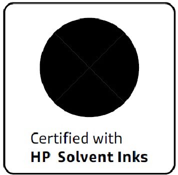 Trademark Logo CERTIFIED WITH HP SOLVENT INKS