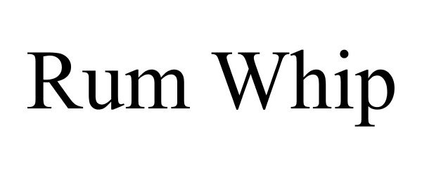 Trademark Logo RUM WHIP