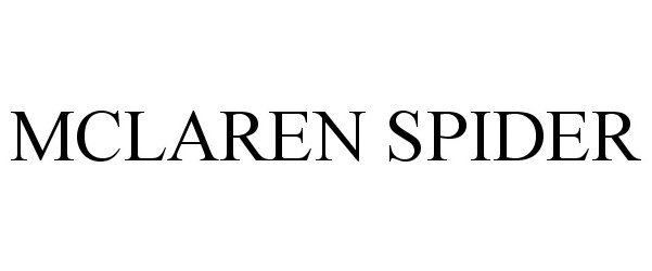Trademark Logo MCLAREN SPIDER