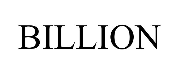 Trademark Logo BILLION