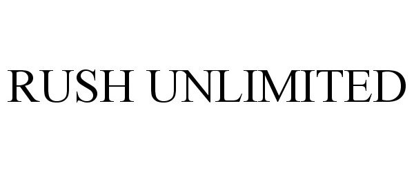 Trademark Logo RUSH UNLIMITED