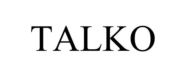 Trademark Logo TALKO