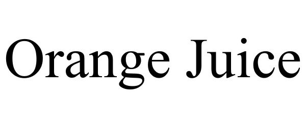 ORANGE JUICE