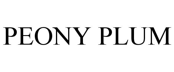 Trademark Logo PEONY PLUM