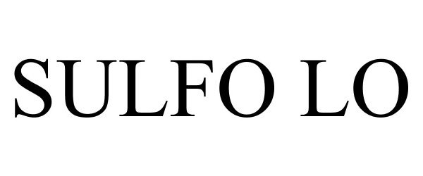 Trademark Logo SULFO LO