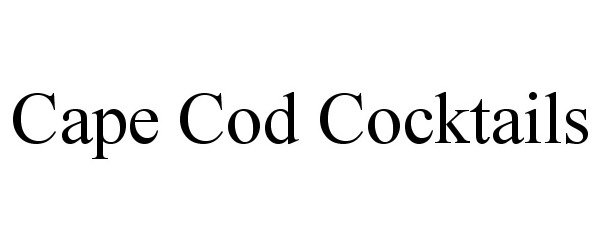  CAPE COD COCKTAILS