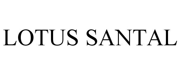 Trademark Logo LOTUS SANTAL