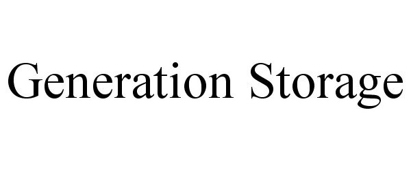 Trademark Logo GENERATION STORAGE