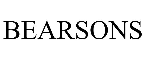 Trademark Logo BEARSONS