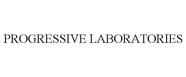 Trademark Logo PROGRESSIVE LABORATORIES