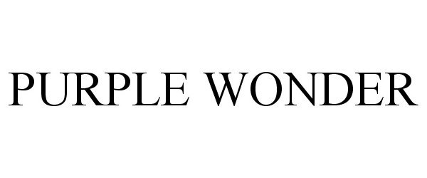 Trademark Logo PURPLE WONDER