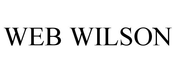 Trademark Logo WEB WILSON