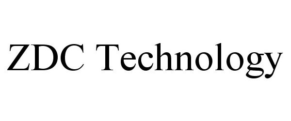 Trademark Logo ZDC TECHNOLOGY